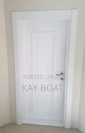 A Secured Bedroom Door | Interior / Wooden Door | MDF / Solid Wood / PVC | With Metal Frame, Handle & Locks | Bedroom, Bathroom & Office Use