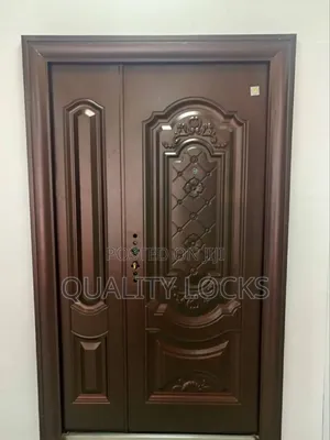 4fts Rough Metal Security Door Available | Security Door & Hardware | Heavy-Duty Steel | Multiple Sizes & Colours | Frame, Lock & Keys Included