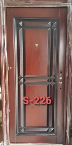 Brown Standard Door | Security Door & Hardware | Heavy-Duty Steel | Multiple Sizes & Colours | Frame, Lock & Keys Included