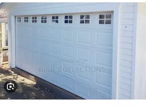9×8 Garage Door With Fanlight and Remote | Automated Garage Door | Steel / Aluminium Sectional | Remote Control | All Sizes 9×8 to 16×9ft | Motor & Safety Sensor Included