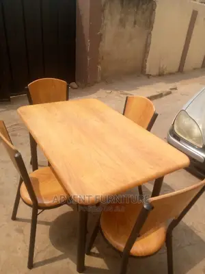 Wood Wooden Dining Table and Chairs