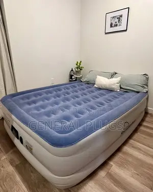 Double Inflatable Size Air Mattress With Automatic Pump – Orthopedic High-Density Foam
