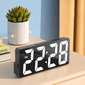 Digital Display Table Top Alarm Clock – Modern Decorative 3D Silent Quartz
