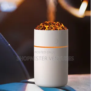 Mini Air Humidifier Simulates Flame Atmosphere 230ml – Ultrasonic Cool Mist Aromatherapy