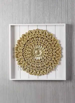 40cm / 15.75" Golden Floral Wall Decoration
