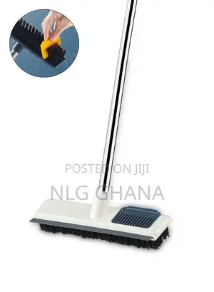 Floor Cleaning Brush With Long Handle Stiff Bristle