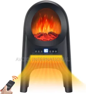 AKIRES 1500W Electric Fireplace Space Heater – – Premium Home Office Interior Accessory