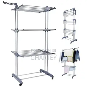 3 Layer Portable Foldable Cloth Drying Stand / Rack – Premium Home Office Interior Accessory
