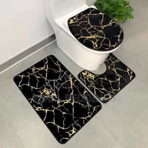 3pcs Non Slip Bathroom Mat Set Available in Stunning Designs