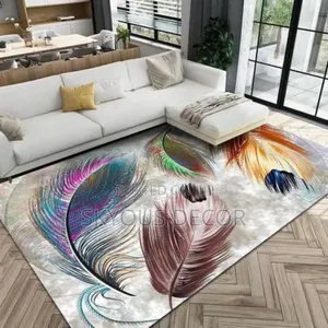 3d Carpet With a Fluffy Feathers Design | Carpet / Rug | 3D / Fluffy / Crystal Velvet / Woolen | Anti-Slip | Machine Washable | Multiple Sizes & Colours