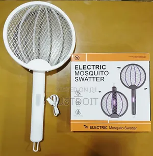 Rechargeable Foldable Mosquito Swatter | Mosquito / Insect Killer | UV / Electric Zapper / Swatter | Indoor & Outdoor | Rechargeable | Silent Operation