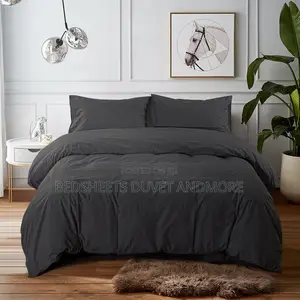 Luxurious Charcoal Grey Comforter | Duvet / Bedding Set | 100% Cotton / Microfibre | 6–10 Piece Set | King, Queen & Double Sizes | Multiple Colours