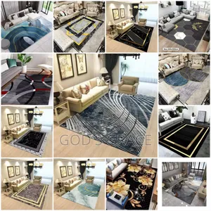 3d Center Rug (4ft by 6ft) | Carpet / Rug | 3D / Fluffy / Crystal Velvet / Woolen | Anti-Slip | Machine Washable | Multiple Sizes & Colours