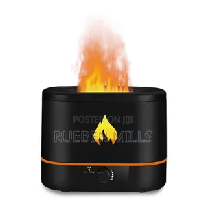 Large Size 2.0 Liters Flame Diffuser Humidifier | Aroma Diffuser / Humidifier | Ultrasonic / Reed / Flame | 130–2000 ml | LED Light | Auto Shut-Off | For Home & Office