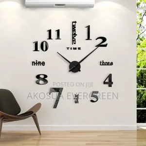 3d Wall Clock 120 Cm Available | Wall Clock | 3D / Acrylic / Digital / Analogue | 60–120 cm | Quiet Sweep Movement | Home & Office