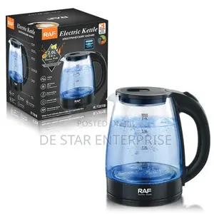 Automatic RAF Household Electric Kettle Glass Water Kettle (2.0L) (2000W) – Rapid Boil Electric Cordless