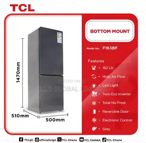 TCL-Bottom-Mount-Fridge-162LTRS-F163BF