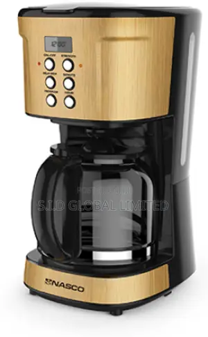 Nasco CM9410T-GS 900W Coffee Maker – 1.5L Glass Carafe, Nylon Filter, Dishwasher Safe
