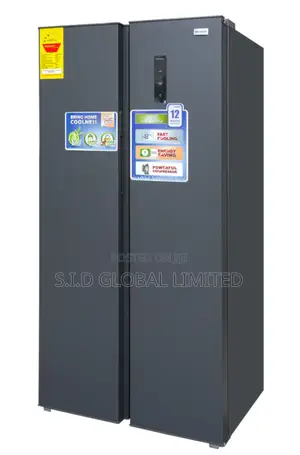 Nasco 400L Side-by-Side Refrigerator – Manual Defrost, Digital Panel, Water Dispenser, 2 Doors