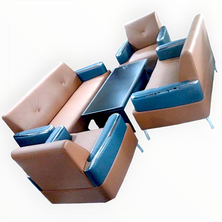 Leather Sofa Set with Coffee Table - 1+1+2+3 Configuration (SF3046)