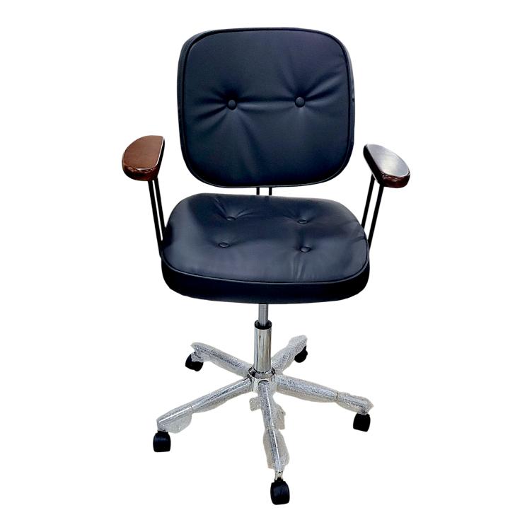 MGB2043 Leather Swivel Chair - Executive Office Seating, Black