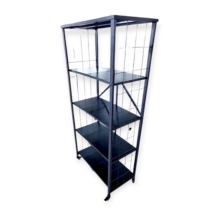 High Metal Storage Rack - 164x76x40cm, Black (High Rack)
