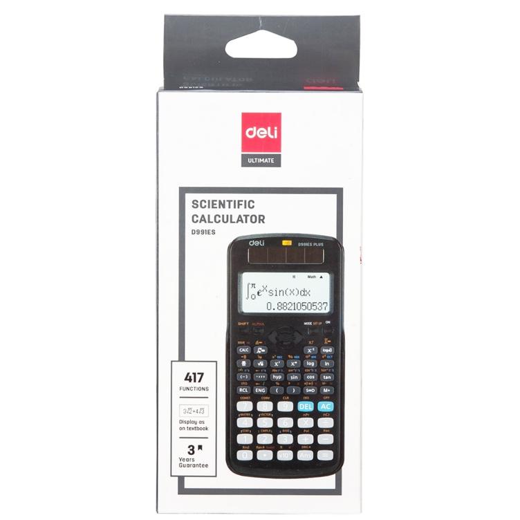 Deli D991ES Scientific Calculator - 417 Functions, Natural Textbook Display