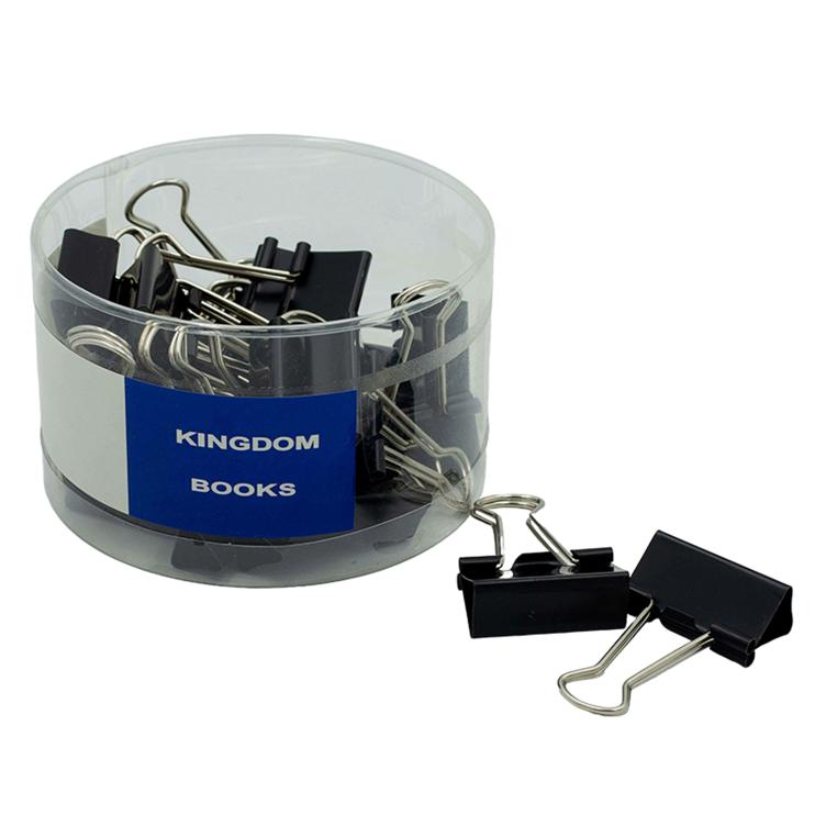 KBS Binder Clips 32mm - 24 Pieces, Black Finish