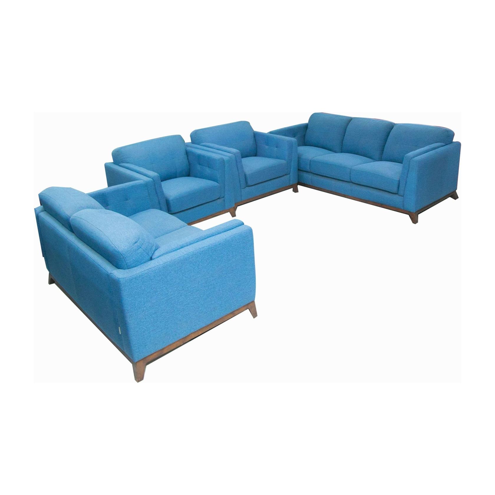 GE3012 Sofa Set - 1+1+2+3 Configuration in Navy Blue