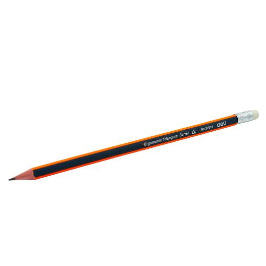 Deli W37014 Black Lead Pencil - HB Grade, Graphite Core