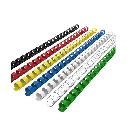 18mm Plastic Binding Combs for Reports - 100 Pack Multi-Color