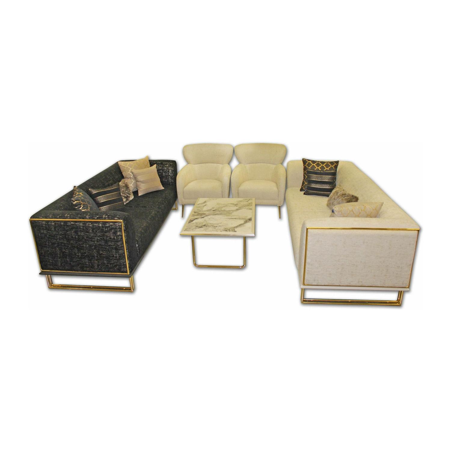 Emirgan Sofa Set - Premium Fabric with Coffee Table