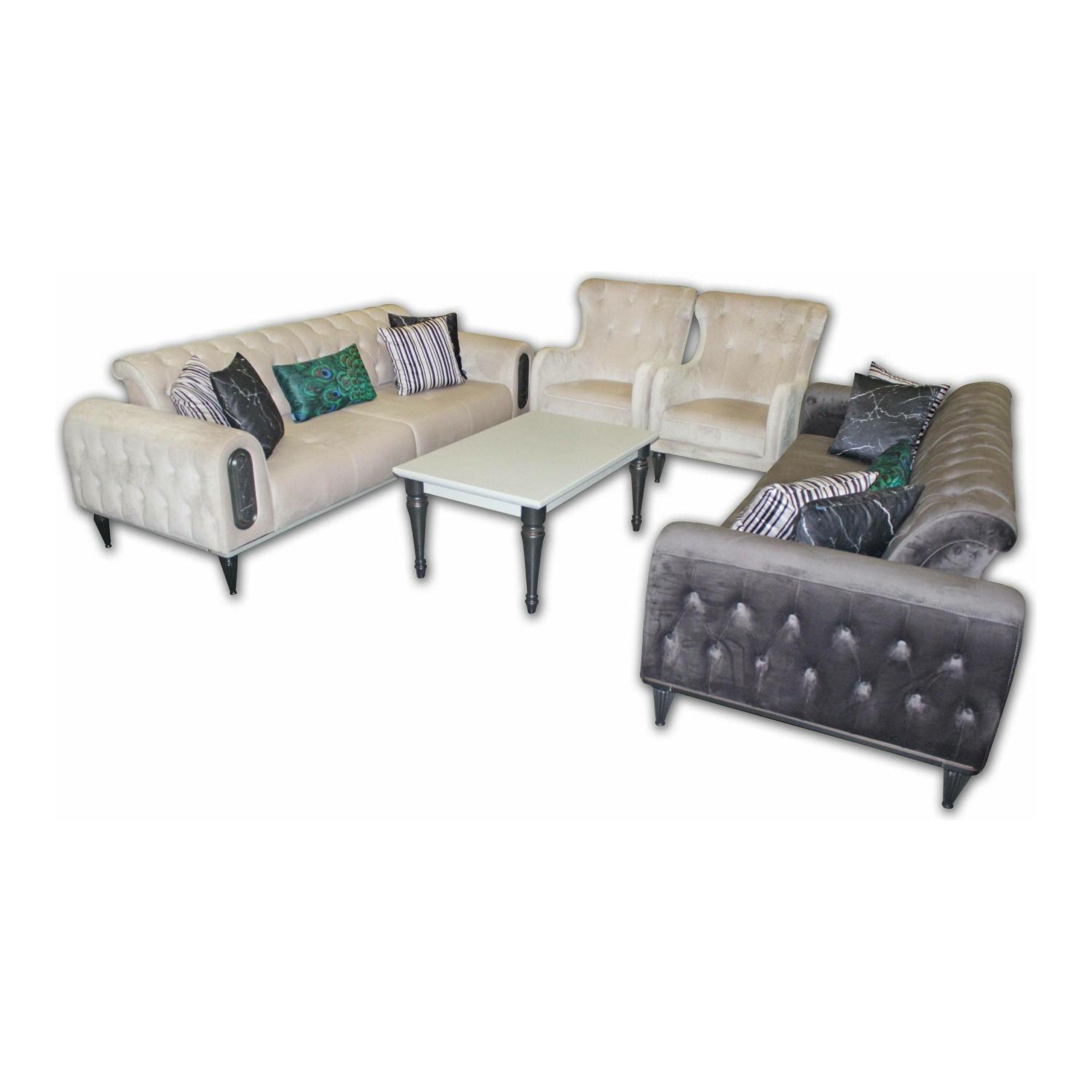 Premium Home Sofa Set - with Glass Coffee Table