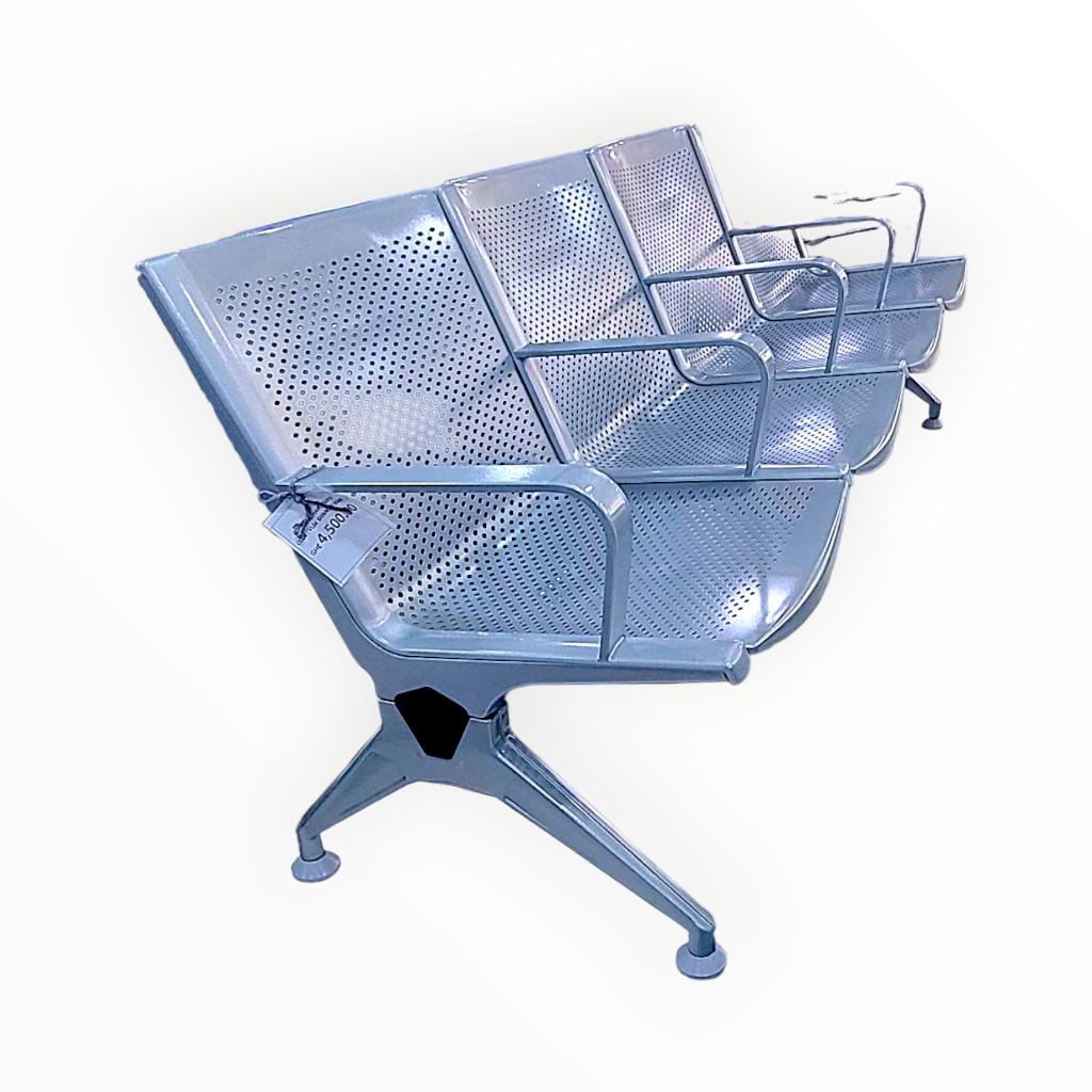 VL04 4-Seater Waiting Chair - Shining Silver Frame