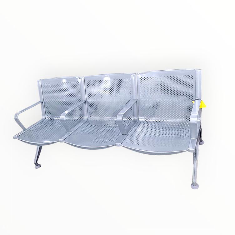 VL03 3-Seater Waiting Chair - Shining Silver Frame