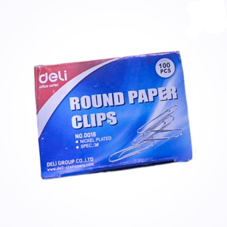 Deli Round Ring Paper Clips 100-Pack for Booklets & Reports