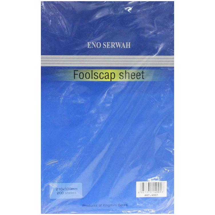 Eno Serwah Foolscap Ruled Sheets - 200 Pack