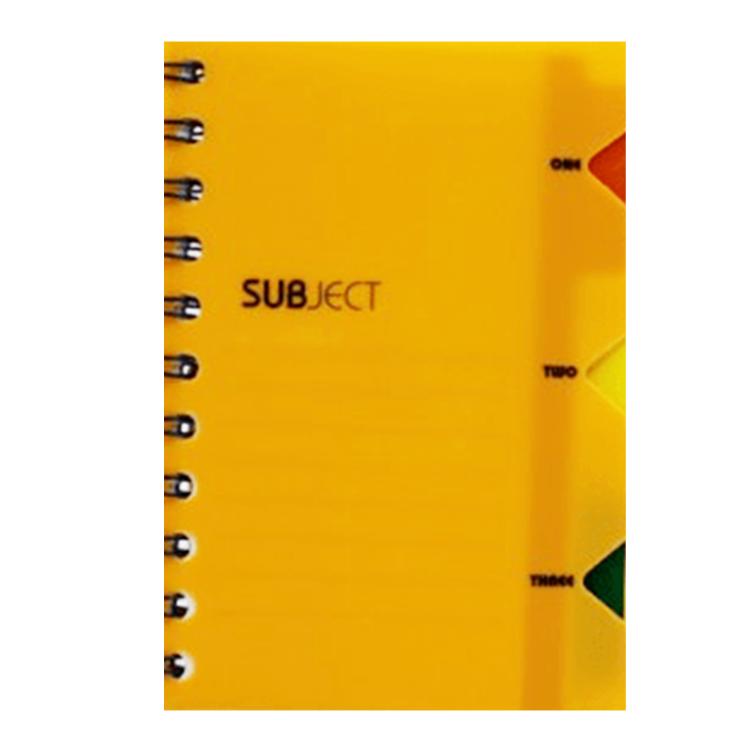 A4 90S Spiral Notebook - 3 Subject Division, 90 Sheets