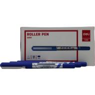 Deli Roller Think Q20020/Q20030 Pen - 0.5mm Fine Tip, Black & Blue