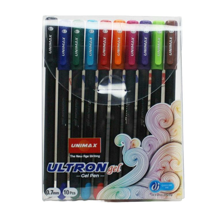 Unimax Ultron Gel Pen FG02-01306 - Smooth Gel Ink, 6-Pack