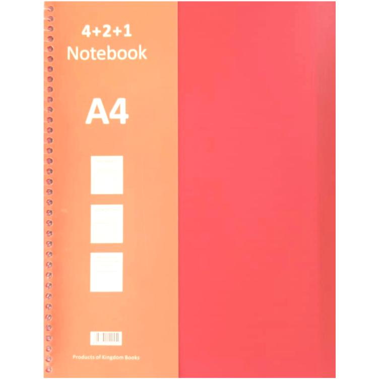 4+2+1 Plastic Spiral Notebook A4