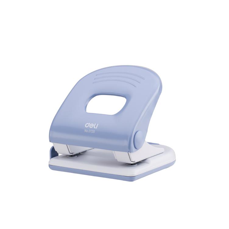 Deli 0120 Perforator Punch - Light Blue Desktop Tool