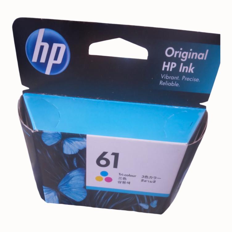 Original HP 61 Colored Ink Cartridge Tri-Pack - Genuine HP Ink, Vibrant Printing