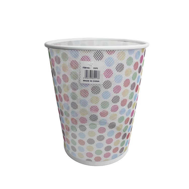 Large Dot Waste Can Bin 222P5 - Office Recycling, 30L Capacity