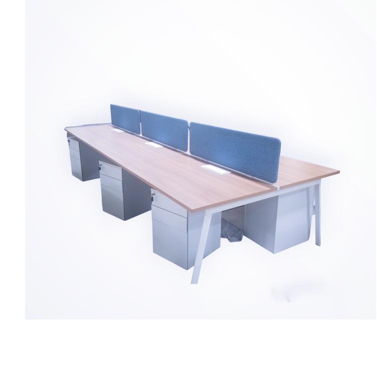 6-in-1 Workstation with Drawers - Fully-Equipped Team Cluster