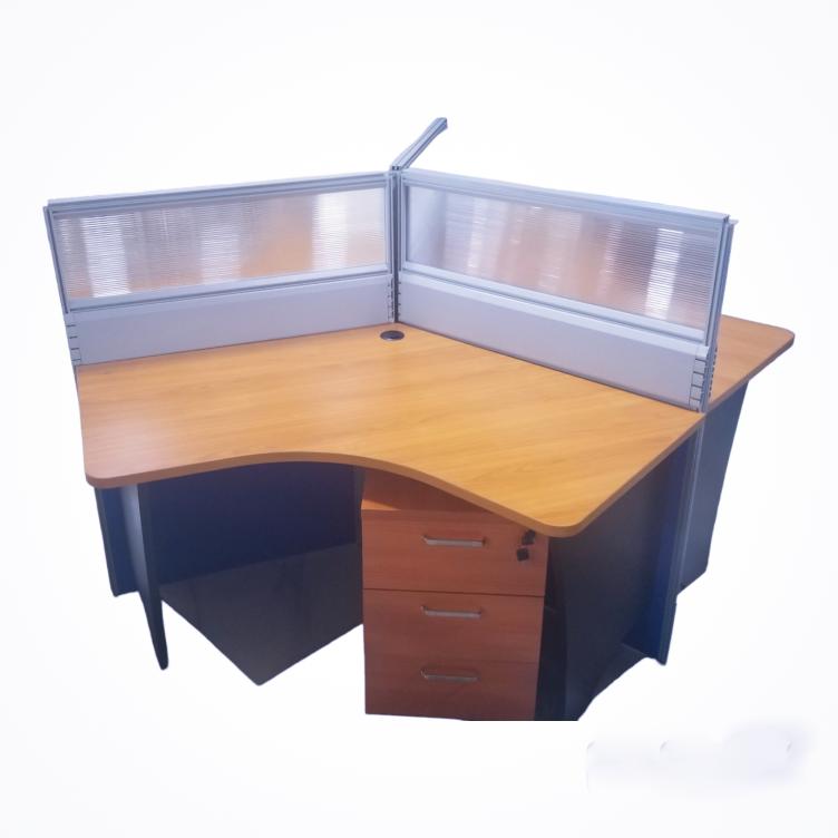 3-Seater Workstation Cluster - With Integrated Storage Drawers
