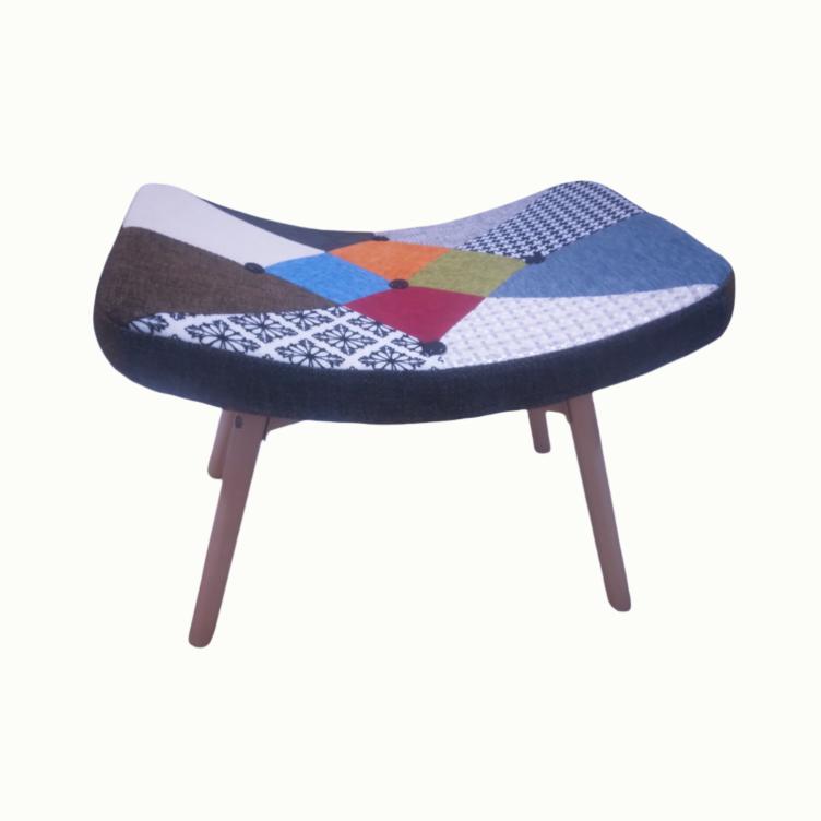 Fabric Bar Stool - Multi-Color Upholstery, Counter Height (UJC-011)