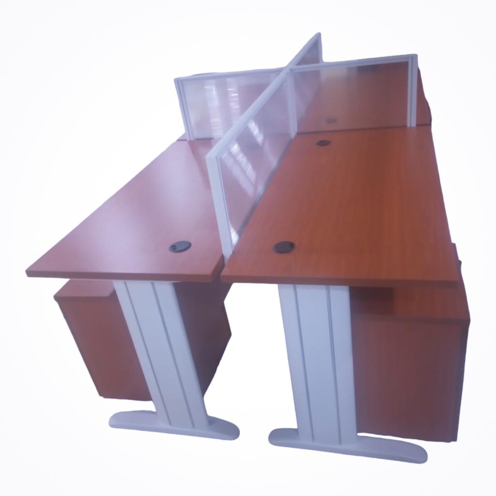 4-in-1 Seater Workstation - Polycarbonate Divider (MI-W08)