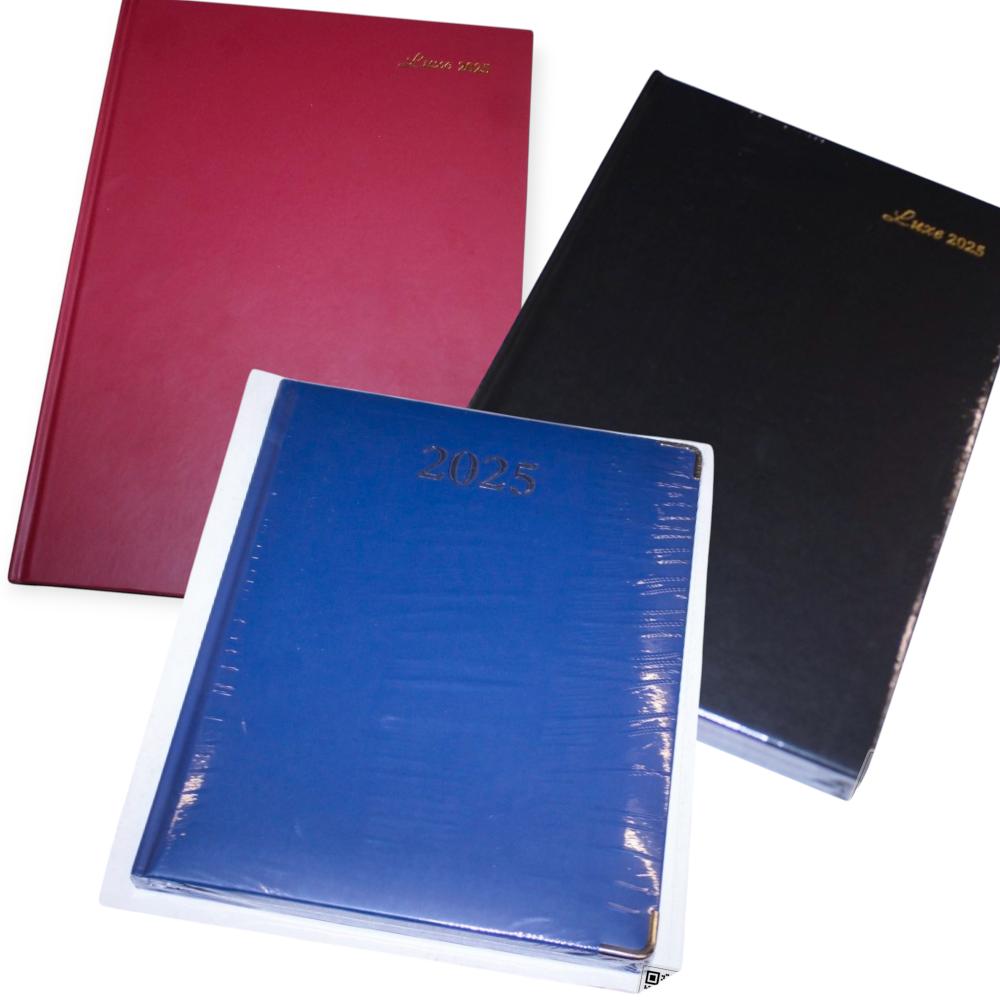 Luxe 2025 Diary - Executive Planner, Wine/Blue/Black Covers