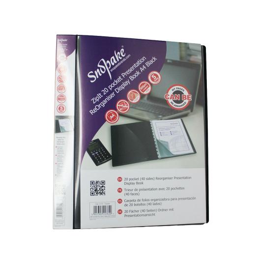 Snopake A4 Clear Display Book with 40 Pockets